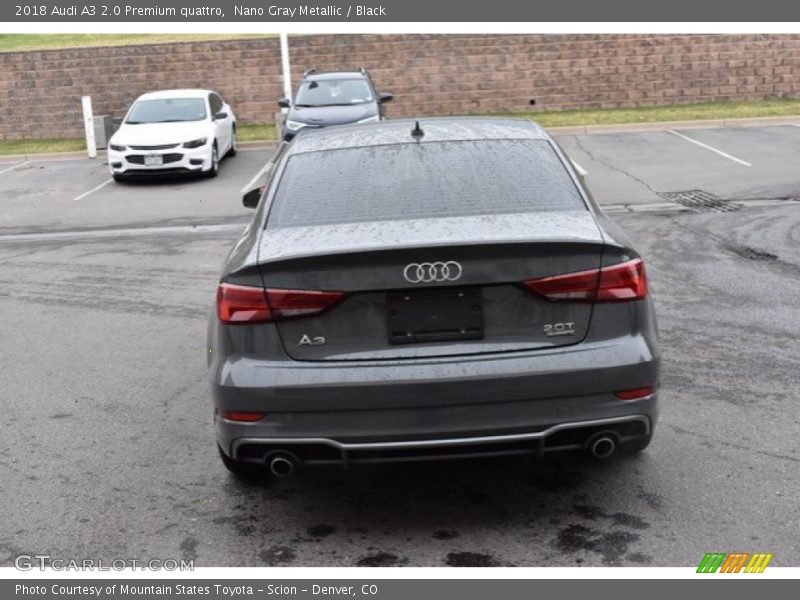 Nano Gray Metallic / Black 2018 Audi A3 2.0 Premium quattro