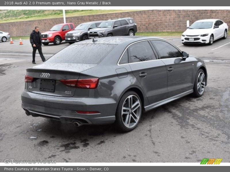 Nano Gray Metallic / Black 2018 Audi A3 2.0 Premium quattro