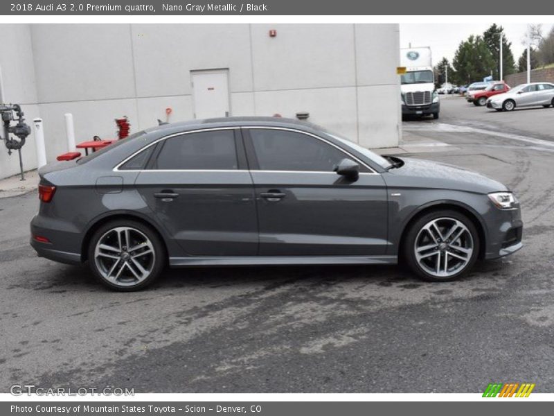 Nano Gray Metallic / Black 2018 Audi A3 2.0 Premium quattro