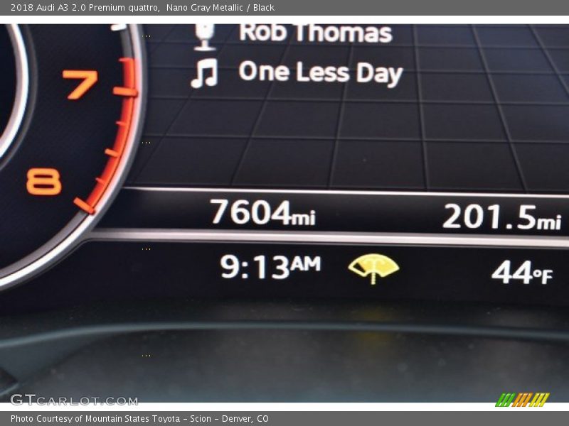 Nano Gray Metallic / Black 2018 Audi A3 2.0 Premium quattro