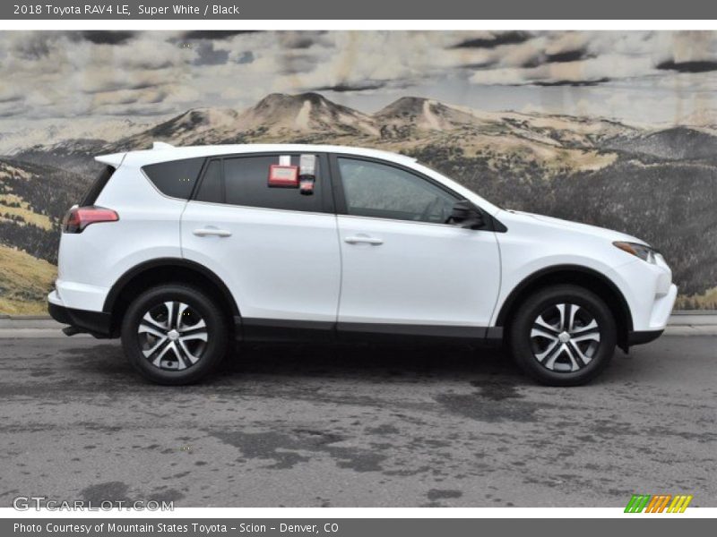 Super White / Black 2018 Toyota RAV4 LE