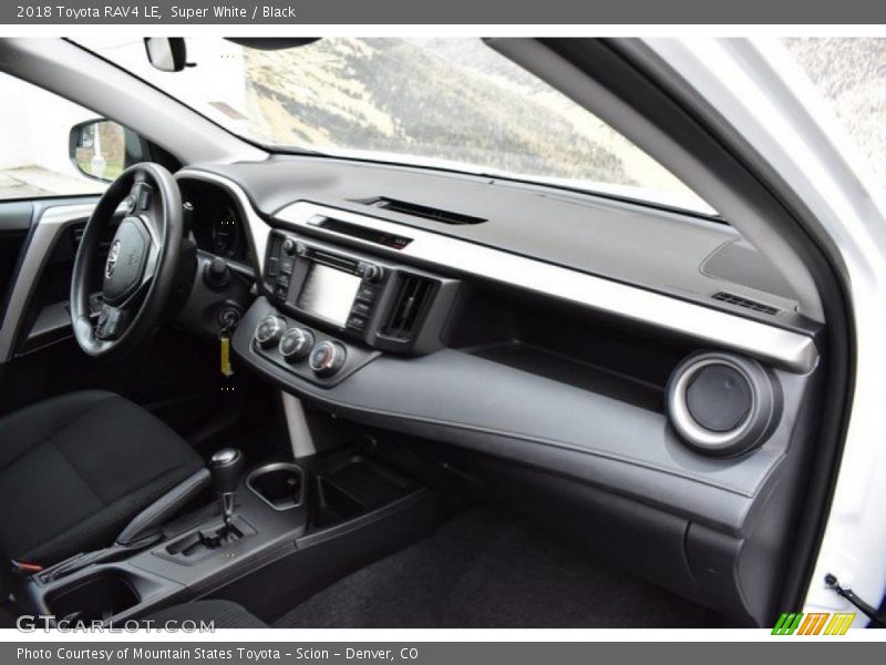 Super White / Black 2018 Toyota RAV4 LE
