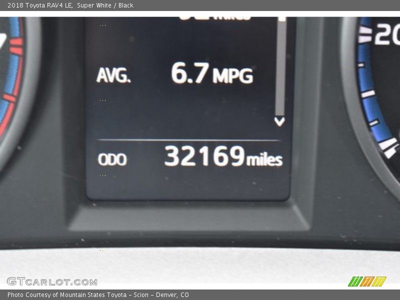 Super White / Black 2018 Toyota RAV4 LE