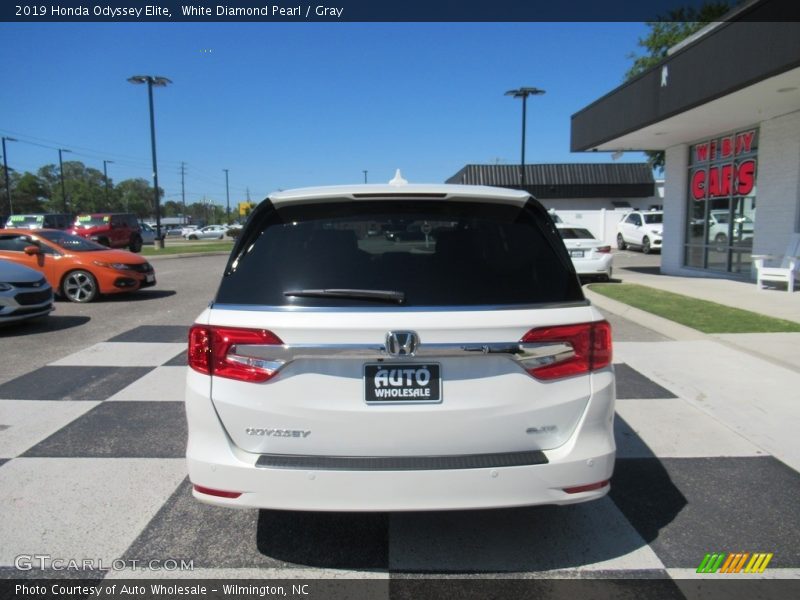 White Diamond Pearl / Gray 2019 Honda Odyssey Elite