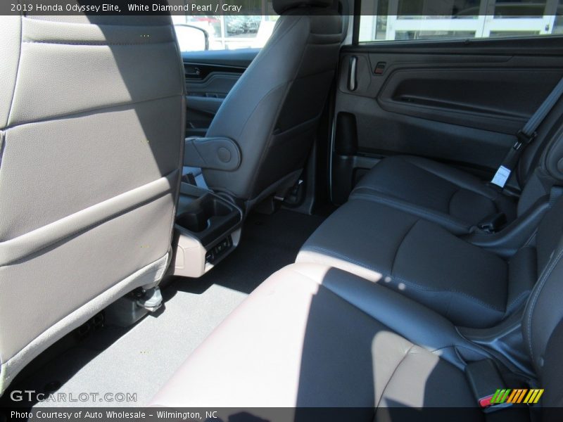 White Diamond Pearl / Gray 2019 Honda Odyssey Elite