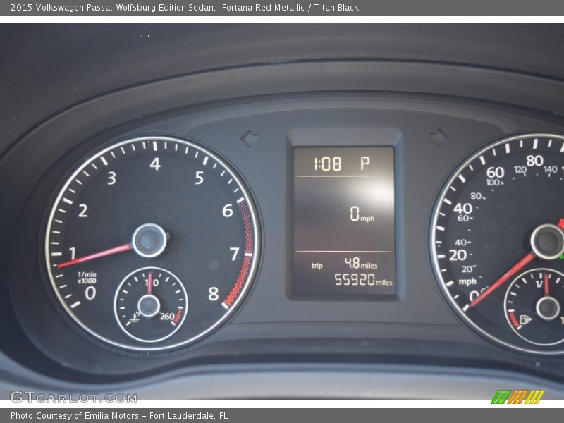Fortana Red Metallic / Titan Black 2015 Volkswagen Passat Wolfsburg Edition Sedan