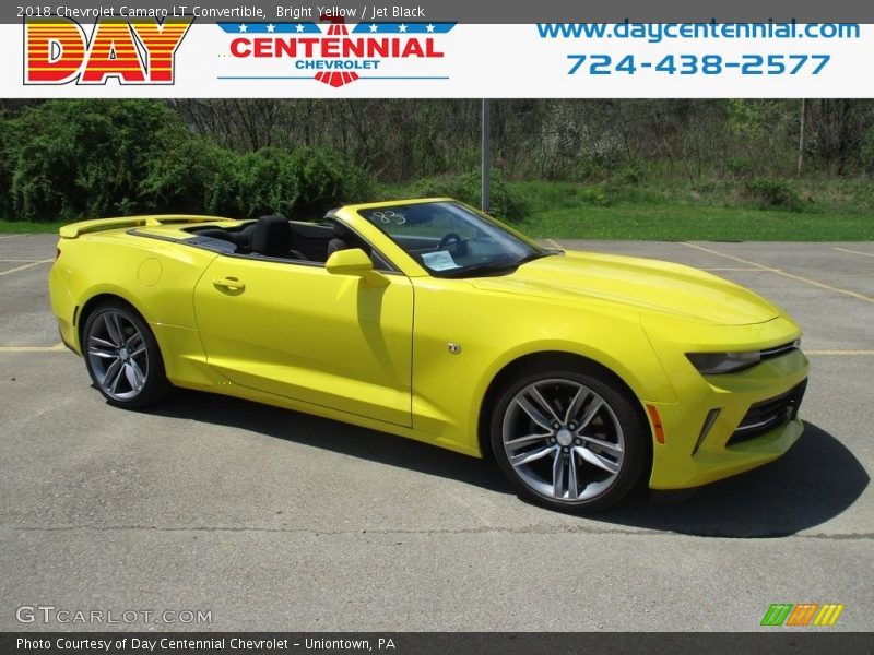 Bright Yellow / Jet Black 2018 Chevrolet Camaro LT Convertible
