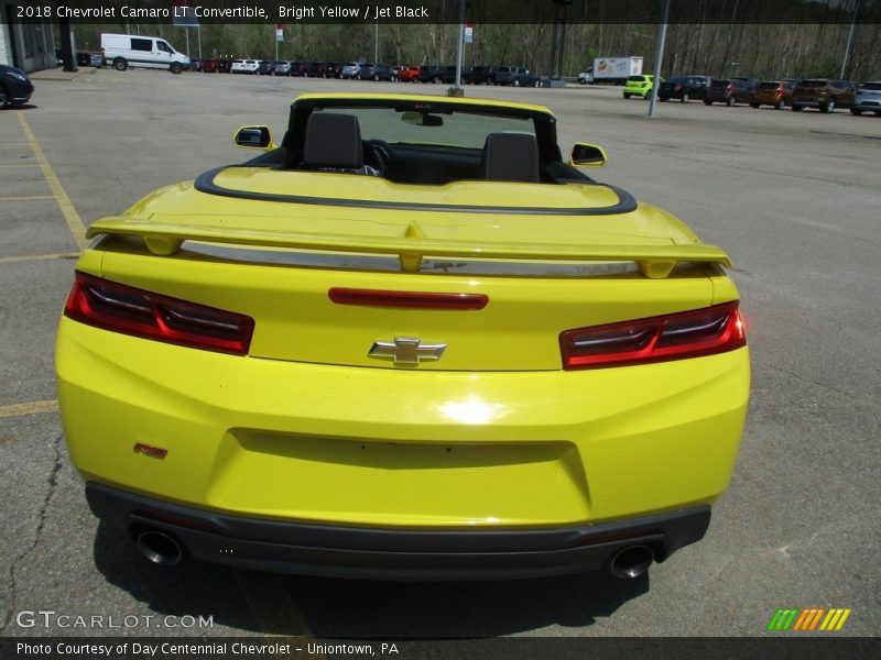 Bright Yellow / Jet Black 2018 Chevrolet Camaro LT Convertible