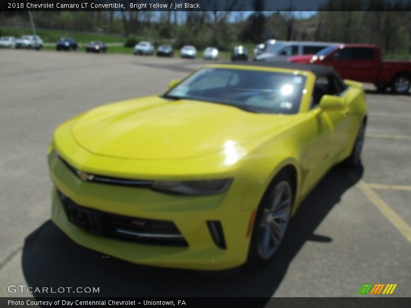 Bright Yellow / Jet Black 2018 Chevrolet Camaro LT Convertible
