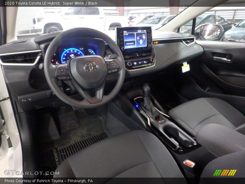 Super White / Black 2020 Toyota Corolla LE Hybrid