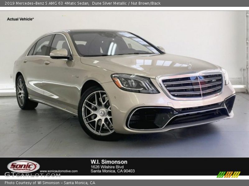 Dune Silver Metallic / Nut Brown/Black 2019 Mercedes-Benz S AMG 63 4Matic Sedan