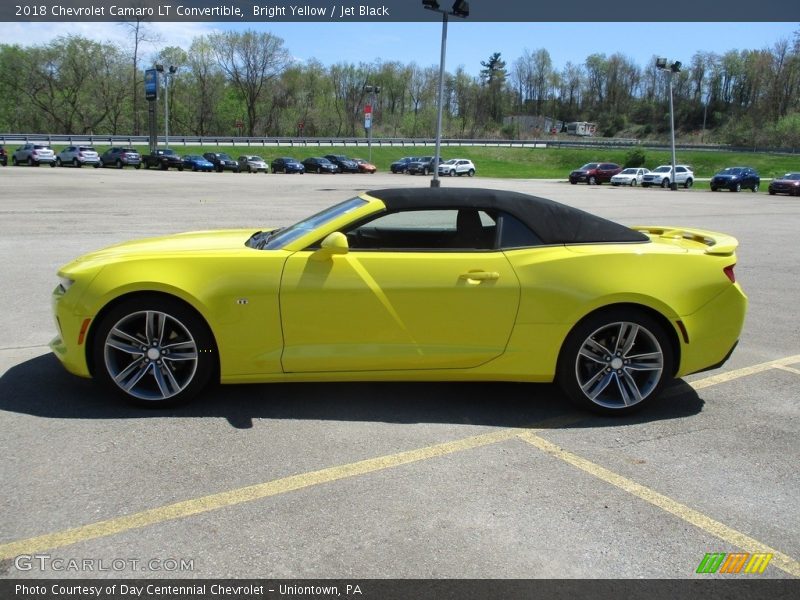 Bright Yellow / Jet Black 2018 Chevrolet Camaro LT Convertible