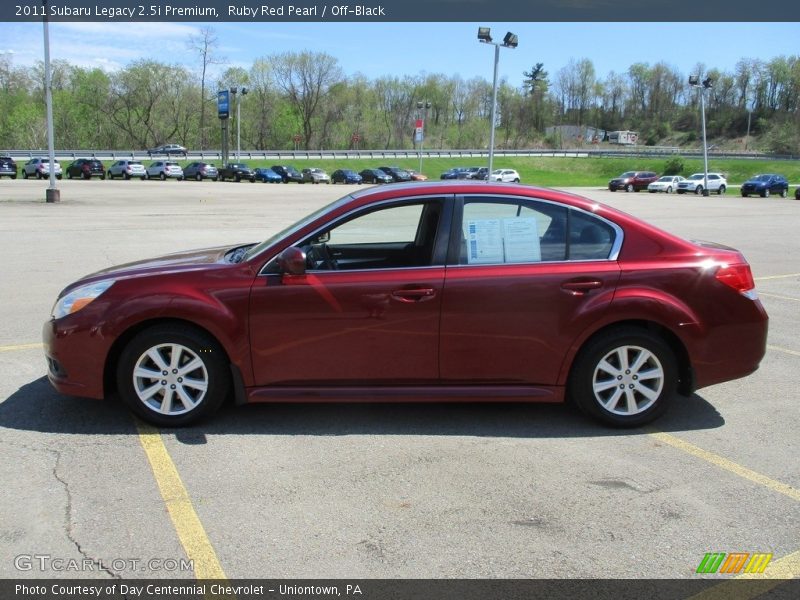 Ruby Red Pearl / Off-Black 2011 Subaru Legacy 2.5i Premium