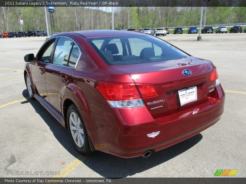 Ruby Red Pearl / Off-Black 2011 Subaru Legacy 2.5i Premium