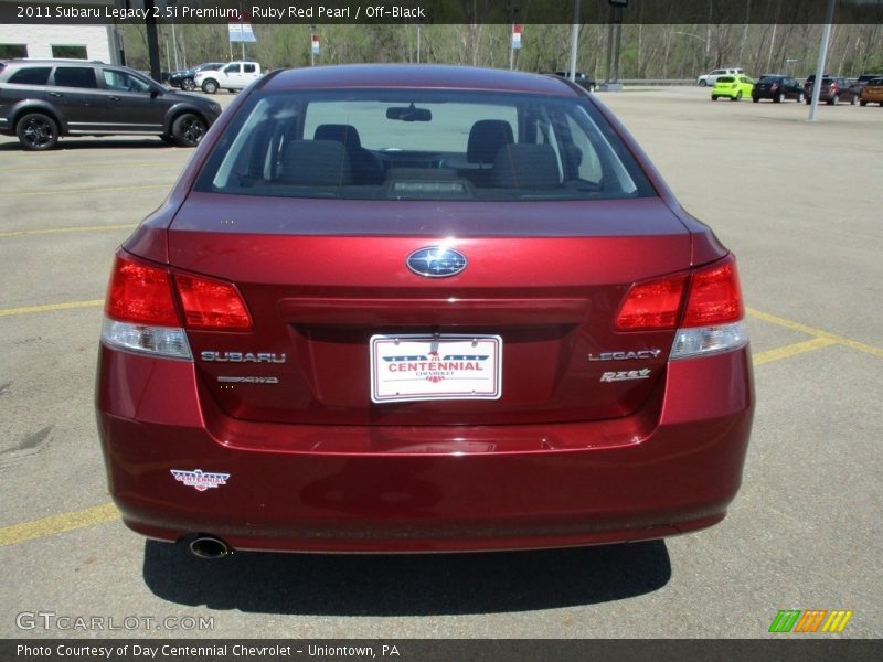 Ruby Red Pearl / Off-Black 2011 Subaru Legacy 2.5i Premium