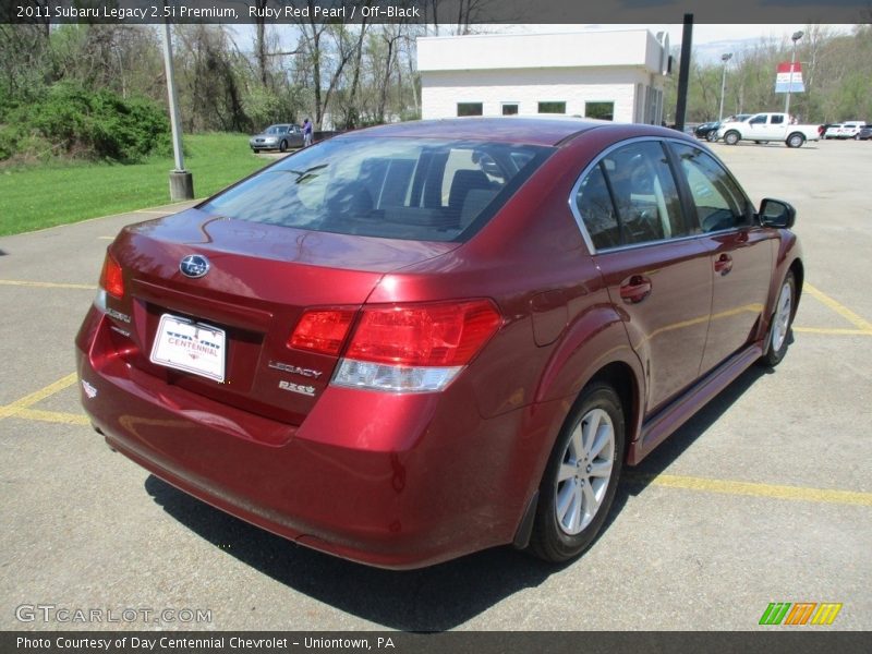 Ruby Red Pearl / Off-Black 2011 Subaru Legacy 2.5i Premium