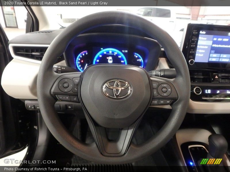 Black Sand Pearl / Light Gray 2020 Toyota Corolla LE Hybrid