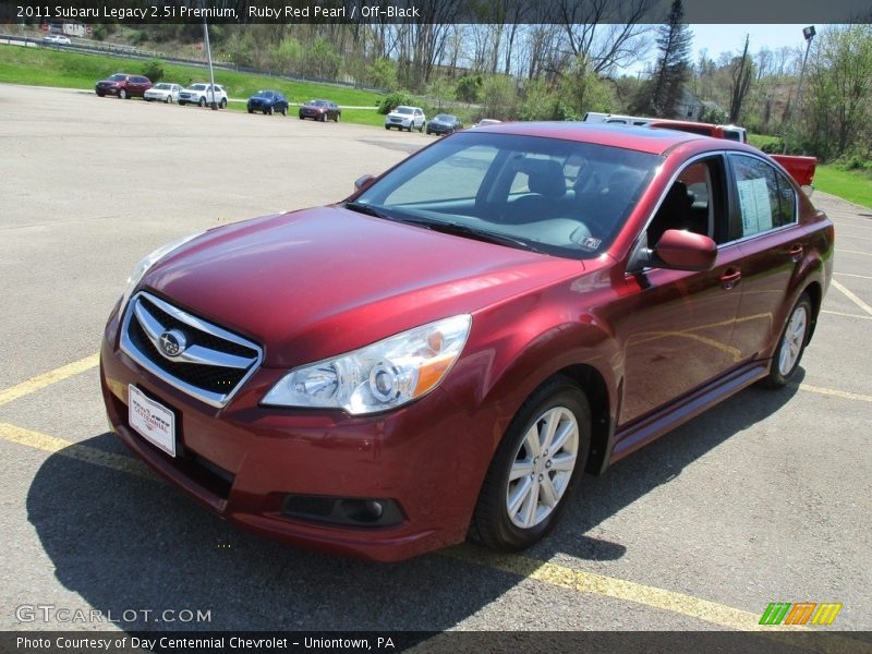 Ruby Red Pearl / Off-Black 2011 Subaru Legacy 2.5i Premium