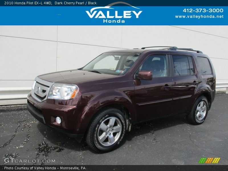 Dark Cherry Pearl / Black 2010 Honda Pilot EX-L 4WD