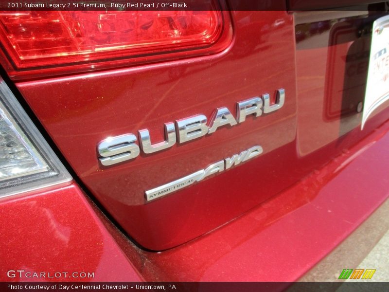 Ruby Red Pearl / Off-Black 2011 Subaru Legacy 2.5i Premium
