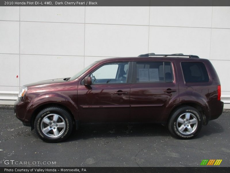 Dark Cherry Pearl / Black 2010 Honda Pilot EX-L 4WD