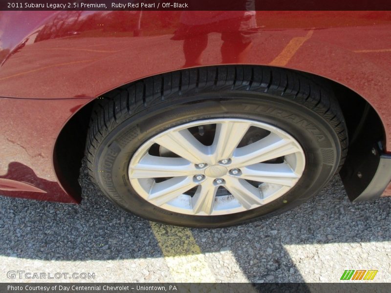 Ruby Red Pearl / Off-Black 2011 Subaru Legacy 2.5i Premium