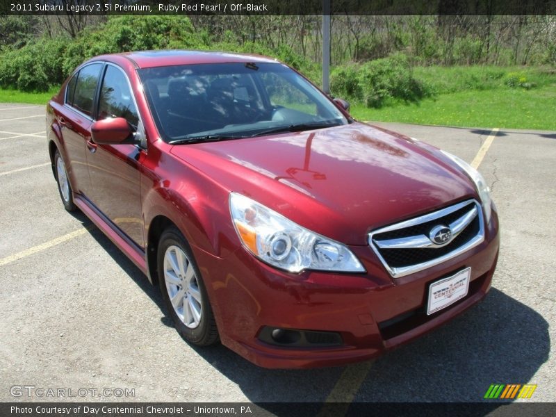 Ruby Red Pearl / Off-Black 2011 Subaru Legacy 2.5i Premium