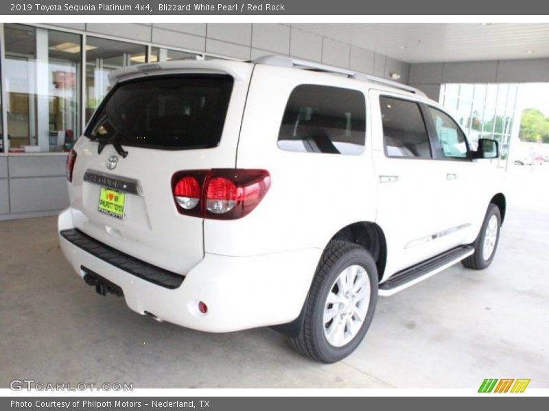 Blizzard White Pearl / Red Rock 2019 Toyota Sequoia Platinum 4x4