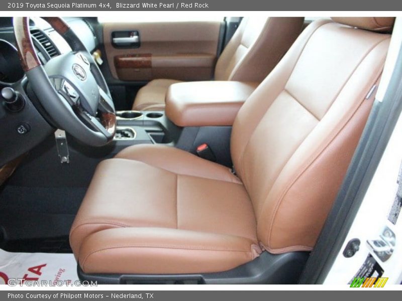 Blizzard White Pearl / Red Rock 2019 Toyota Sequoia Platinum 4x4
