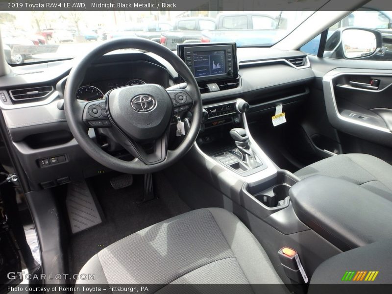 Midnight Black Metallic / Black 2019 Toyota RAV4 LE AWD