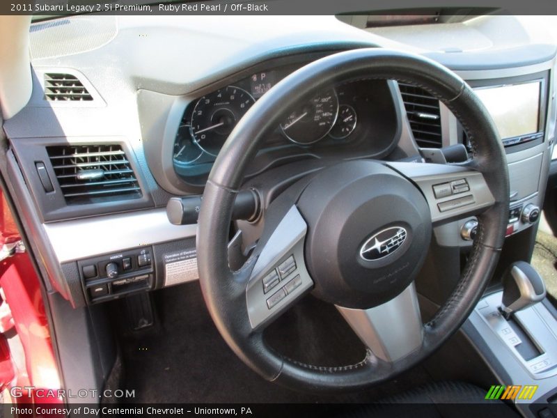 Ruby Red Pearl / Off-Black 2011 Subaru Legacy 2.5i Premium