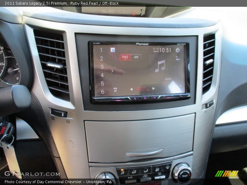 Ruby Red Pearl / Off-Black 2011 Subaru Legacy 2.5i Premium