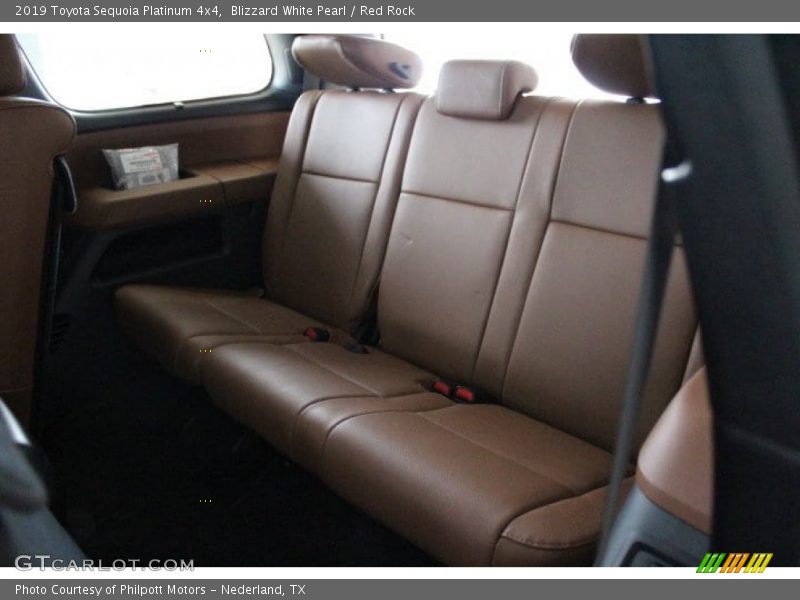 Blizzard White Pearl / Red Rock 2019 Toyota Sequoia Platinum 4x4