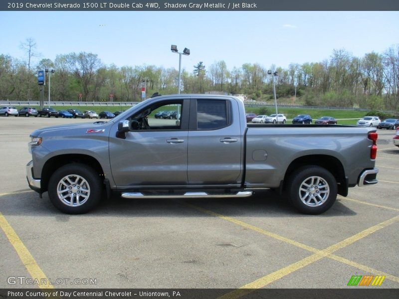 Shadow Gray Metallic / Jet Black 2019 Chevrolet Silverado 1500 LT Double Cab 4WD