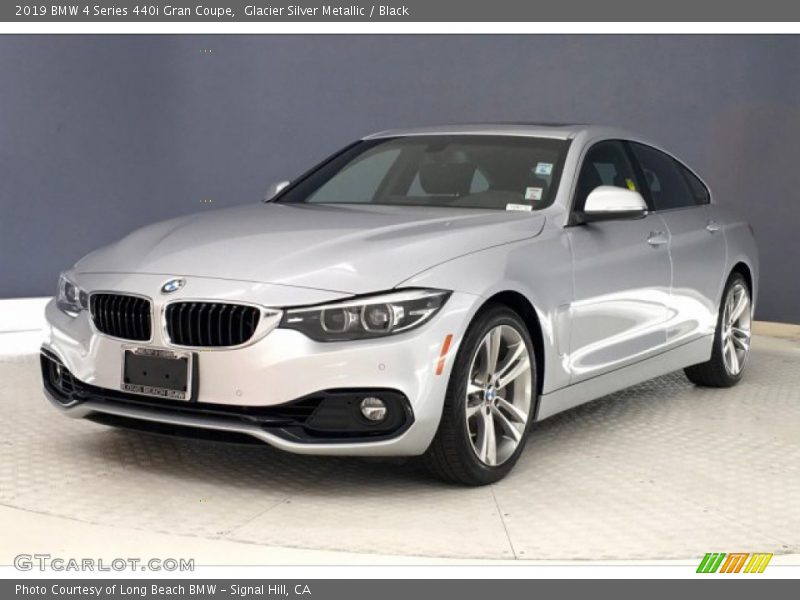 Glacier Silver Metallic / Black 2019 BMW 4 Series 440i Gran Coupe