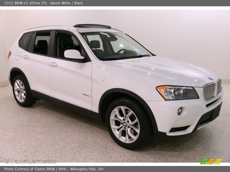 Alpine White / Black 2012 BMW X3 xDrive 35i