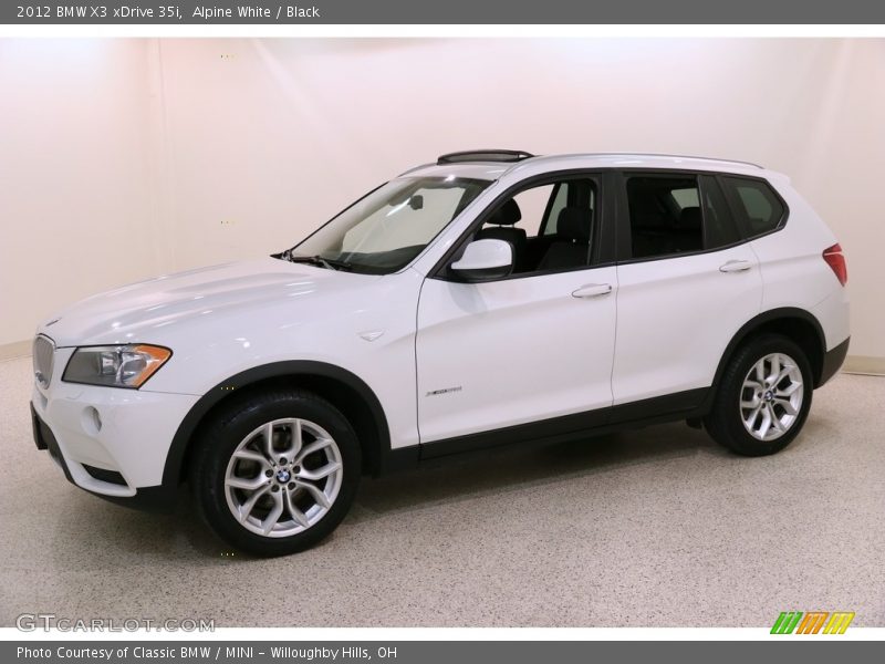 Alpine White / Black 2012 BMW X3 xDrive 35i