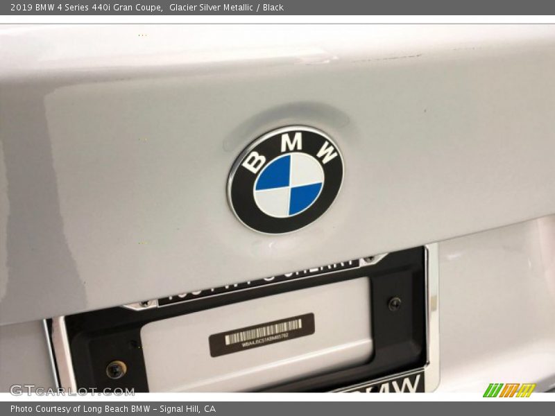 Glacier Silver Metallic / Black 2019 BMW 4 Series 440i Gran Coupe