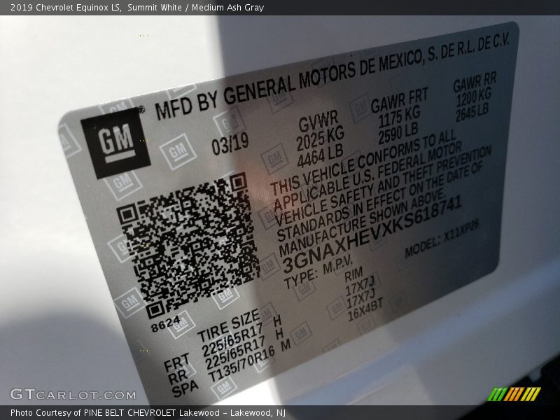 Summit White / Medium Ash Gray 2019 Chevrolet Equinox LS