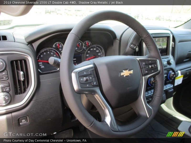 Shadow Gray Metallic / Jet Black 2019 Chevrolet Silverado 1500 LT Double Cab 4WD