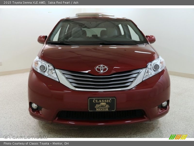 Salsa Red Pearl / Ash 2015 Toyota Sienna XLE AWD
