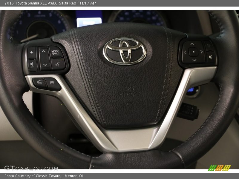 Salsa Red Pearl / Ash 2015 Toyota Sienna XLE AWD