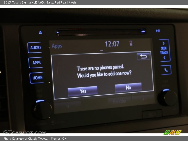 Salsa Red Pearl / Ash 2015 Toyota Sienna XLE AWD