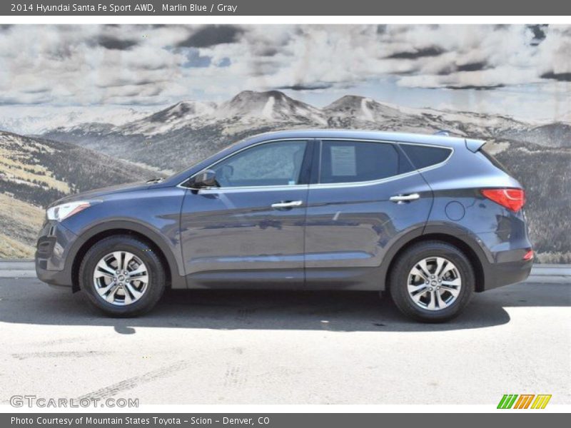 Marlin Blue / Gray 2014 Hyundai Santa Fe Sport AWD