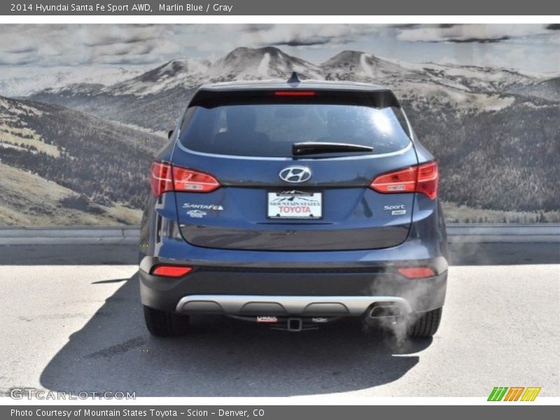 Marlin Blue / Gray 2014 Hyundai Santa Fe Sport AWD