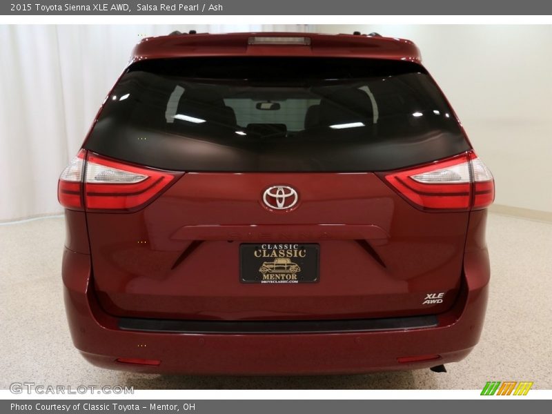 Salsa Red Pearl / Ash 2015 Toyota Sienna XLE AWD