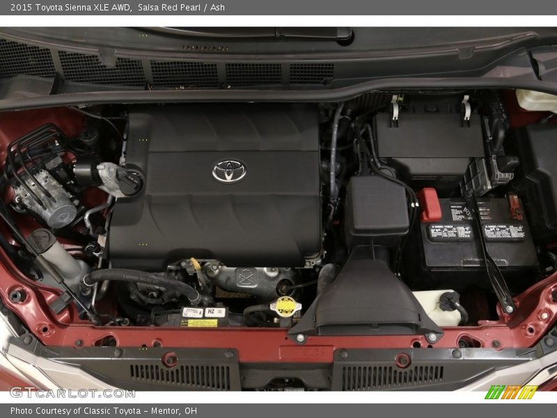 Salsa Red Pearl / Ash 2015 Toyota Sienna XLE AWD