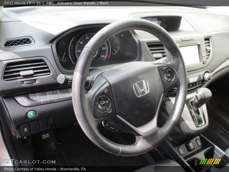 Alabaster Silver Metallic / Black 2012 Honda CR-V EX-L 4WD