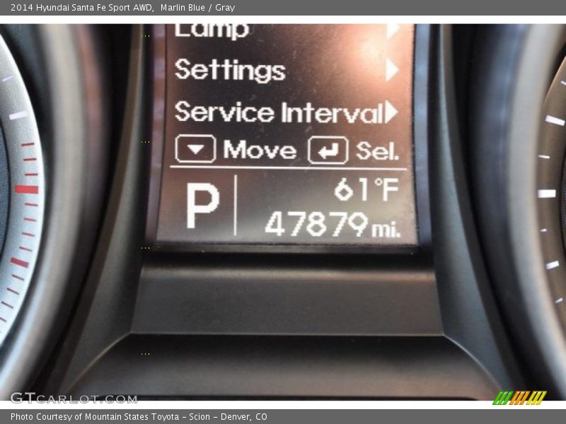 Marlin Blue / Gray 2014 Hyundai Santa Fe Sport AWD