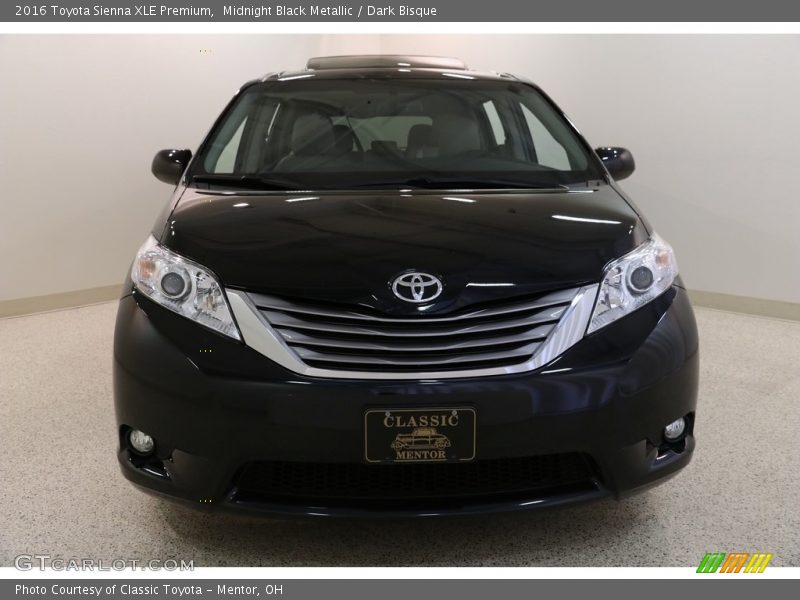 Midnight Black Metallic / Dark Bisque 2016 Toyota Sienna XLE Premium